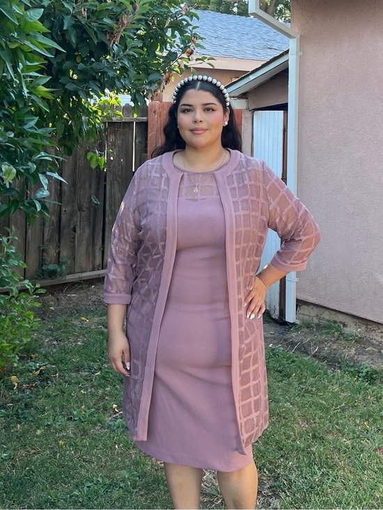 Dresses & Skirts - Dusty Rose Two-Piece Dress & Sheer Jacket Set